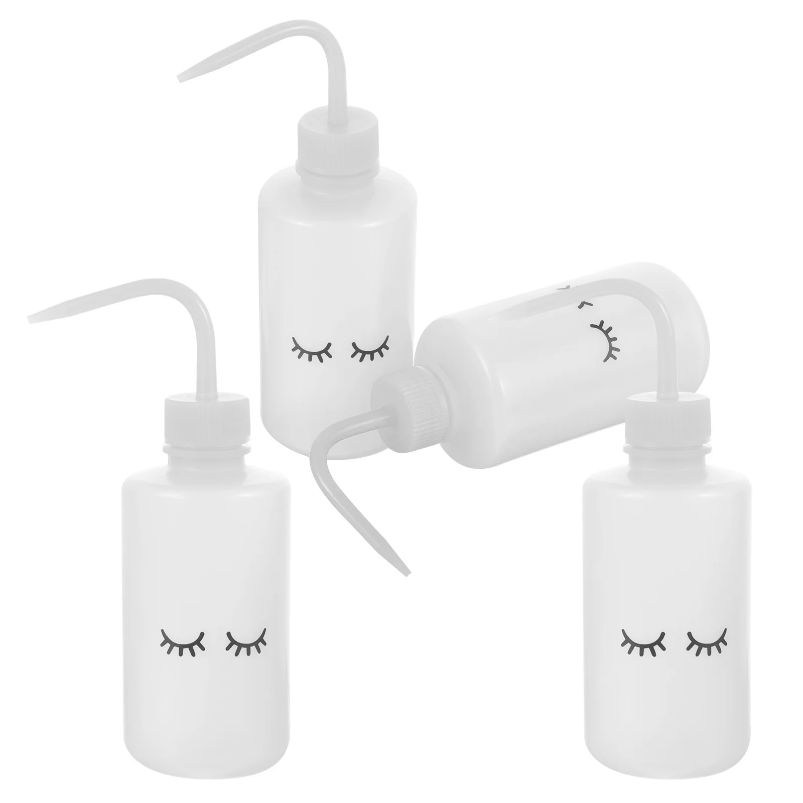 

4 Pcs Eyelash Elbow Bottle Multi-function Plastic Bottles Clean Squeeze Eyelashes Cleaning Washing Empty