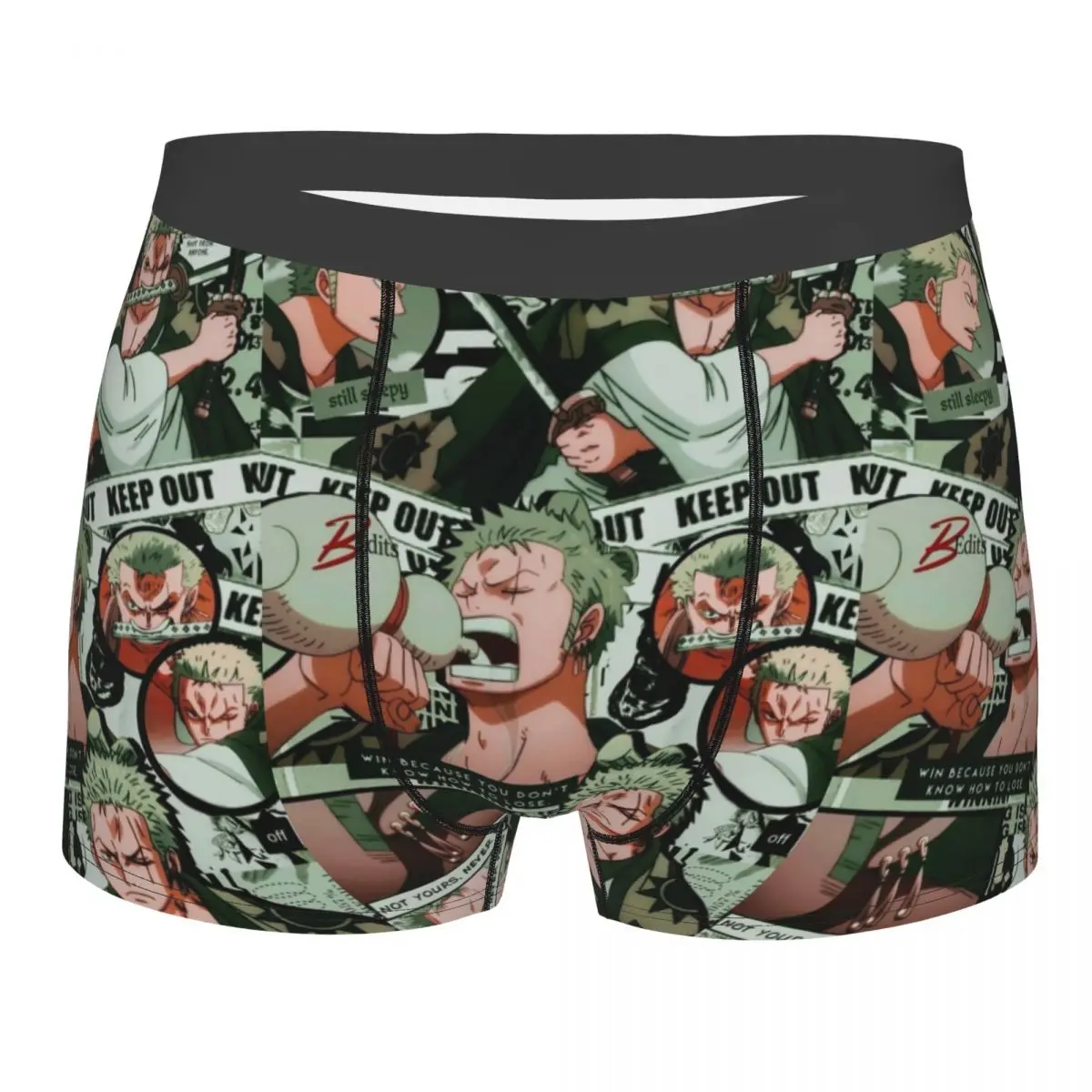 

Men Zoro Roronoa Anime Collage Underwear Novelty Boxer Shorts Panties Male Breathable Underpants S-XXL