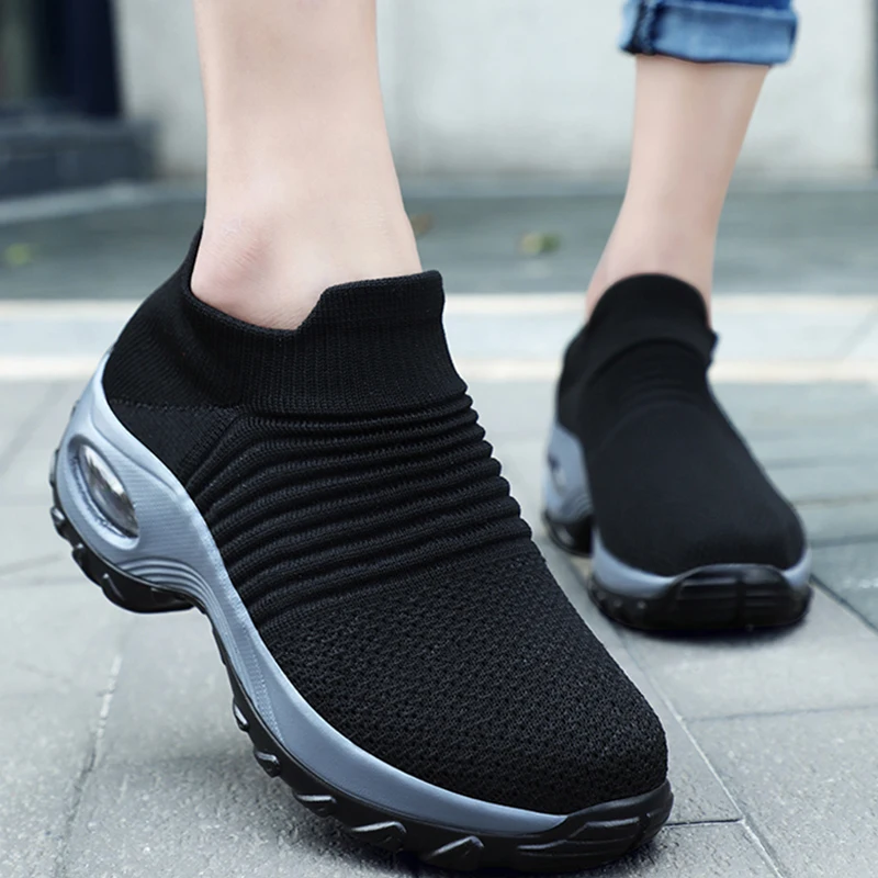 Women Easy Slip Orthopedic Platform Casual Sneaker Nurse Shoes 3
