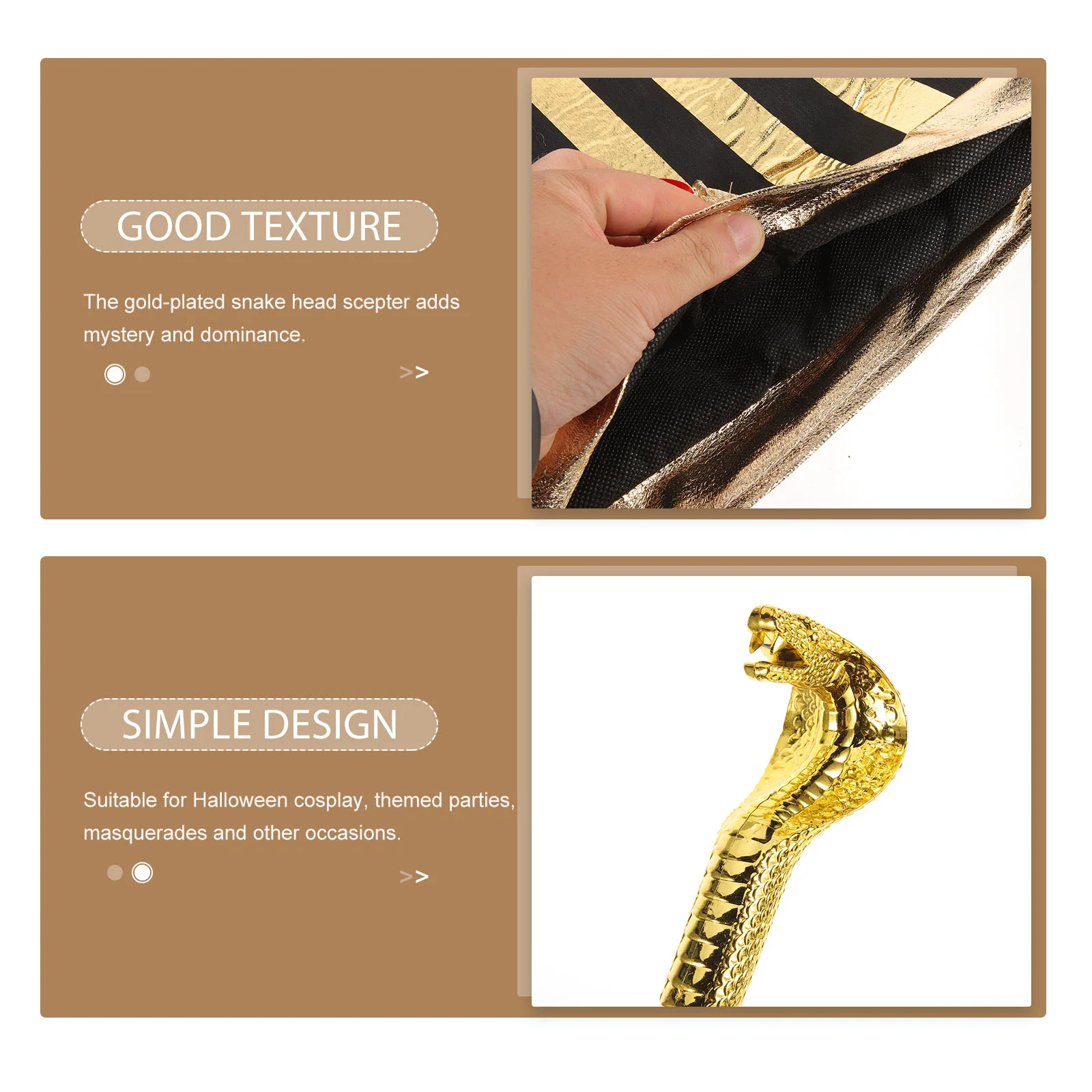 Реквизит скипетра египетский костюм для Хэллоуина макияжа шляпа фараона