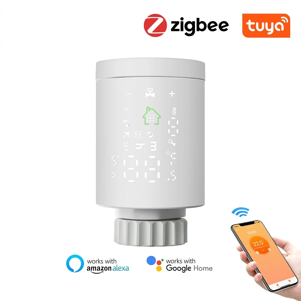 

ZIGBEE3.0 Radiator Valve Intelligent Thermostatic Valve Mobile Phone APP Control Intelligent Temperature Regulation Smart Home