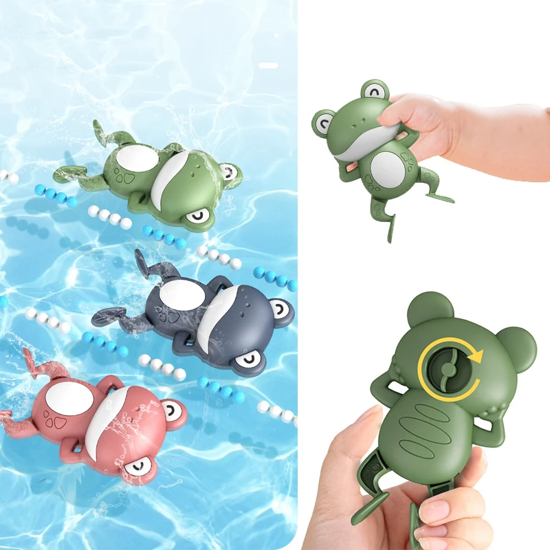 Baby Bath Toys Animal Cute Cartoon Whale Penguin Classic Baby Water Toy Infant Swim Chain Clockwork Toy For Kid