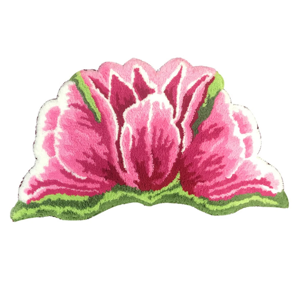 

Hooks hobby Adults crafts Carpet embroidery with printed pattern Flowers Latch hook rug kit for adults Tapestry kits