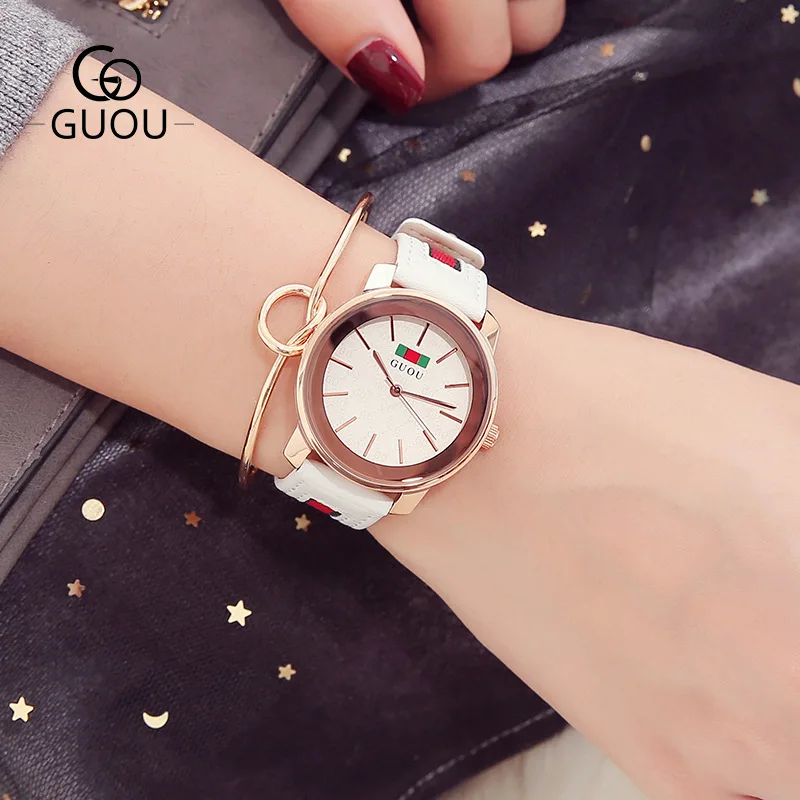 

Fashion Round Quartz Retro Dial Casual Wrist Watches Leather Strap Fashionable Clock Waterproof Wristwatch for Women