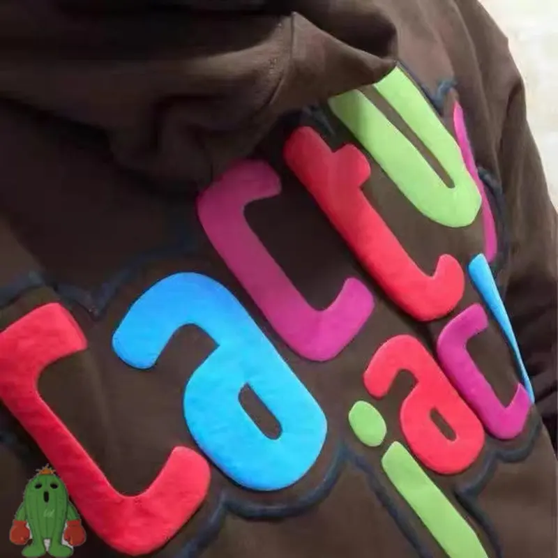 

High Street TRAVIS SCOTT Hoodies Cotton Terry Letter Foam Pullover Hooded Sweatshirts