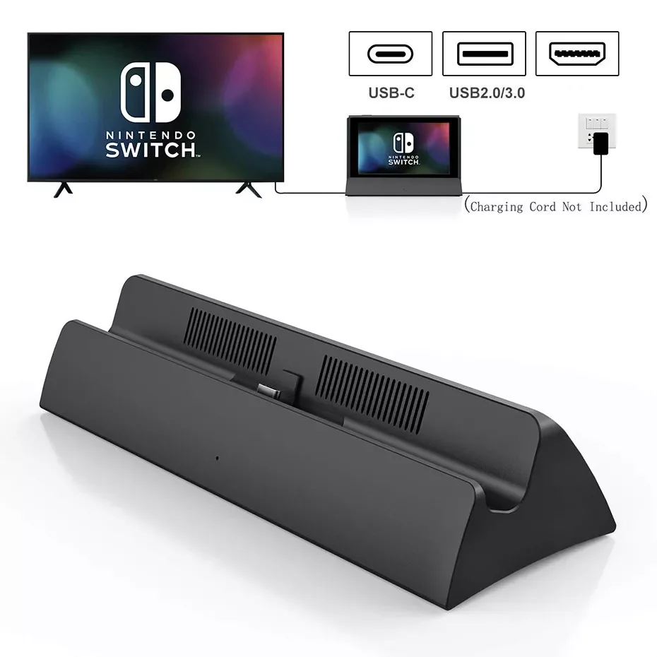 

Comb Dock Station for Nintendo Switch Host USB 3.0 2.0 Playstand Charger Type C to HDMI-compitable TV 4K Video Converter