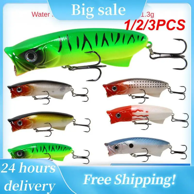 

1/2/3PCS Simulation Fake Bait 8cm/11.3g Cocked Mouth Hard Bait Sea Fishing Topwater Floating Fishing Lures Fishing Gear