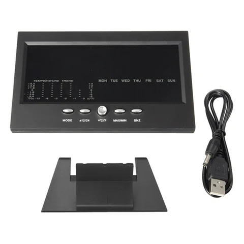 Настольные часы-метеостанция LED Black