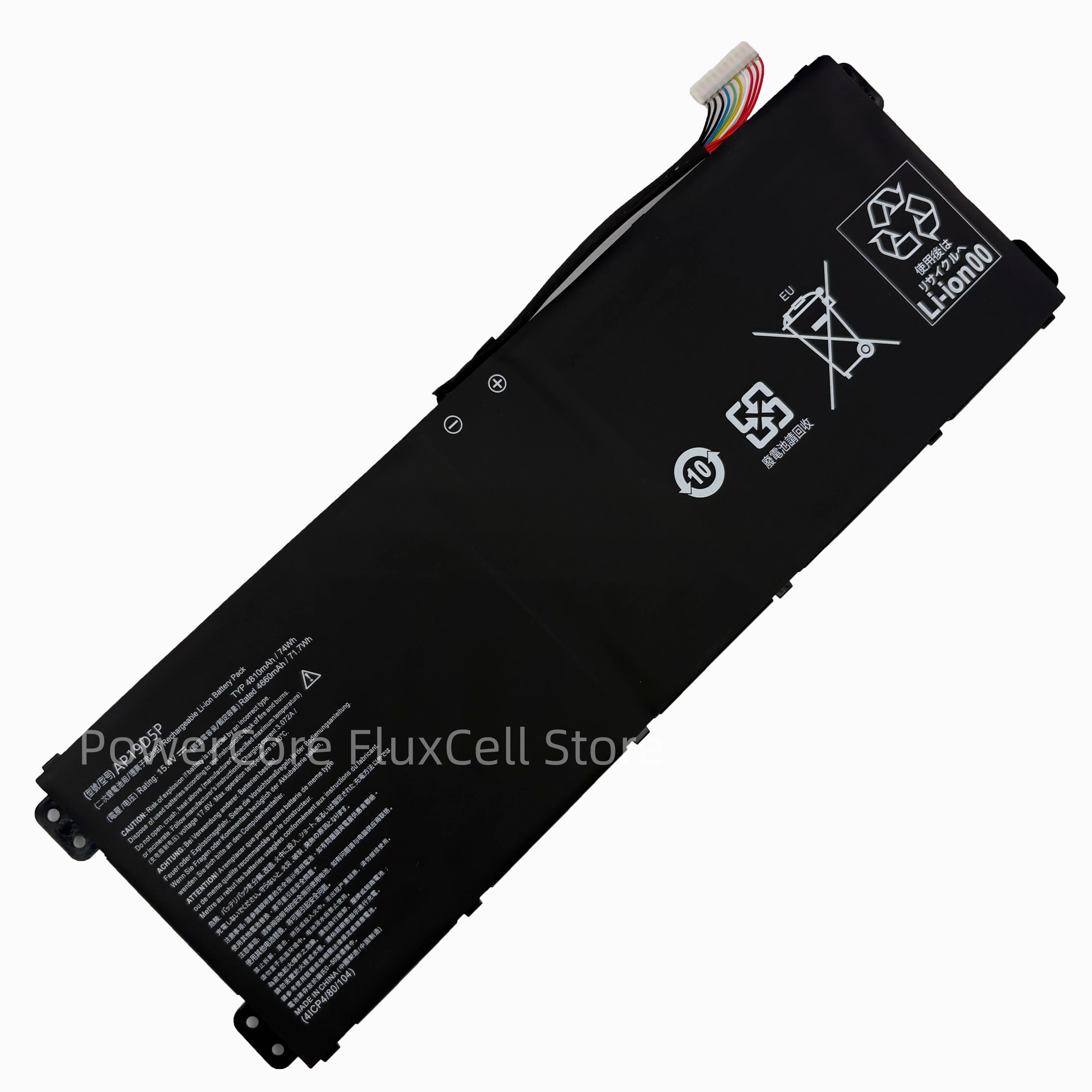 Фото Качественная батарея для ноутбука AP19D5P 15.4V 74Wh 4810mAh для Acer CONCEPTD 3 EZEL CC314 CC315 Predator HELIOS 500 PH517 700 PH717 №3