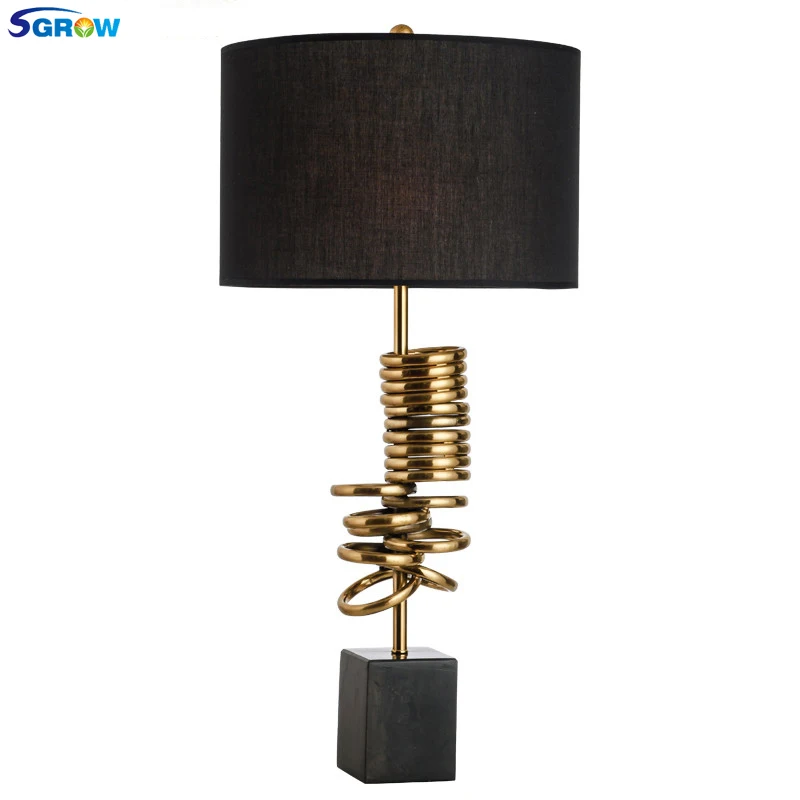 Тканевый абажур SGROW современная настольная лампа для гостиной подставка с