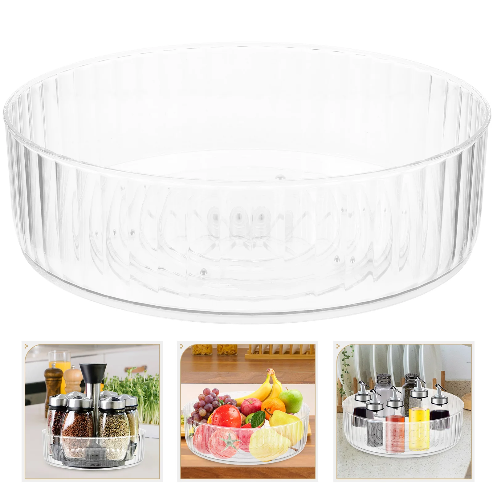 

Organizer Turntable Tray Rotating Condiment Storage Pantry Rack Seasoning Kitchen Organization Tables Turn Cabinet Fridge Bottle