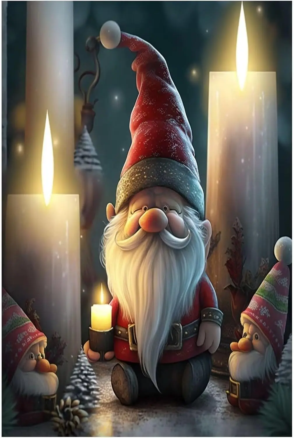 Cndle Gnome Metl Tn Sgn Lvng Room Wll rt Chrstms Decor Vntge Coee Br Home Gt Ornment 12x16 nch