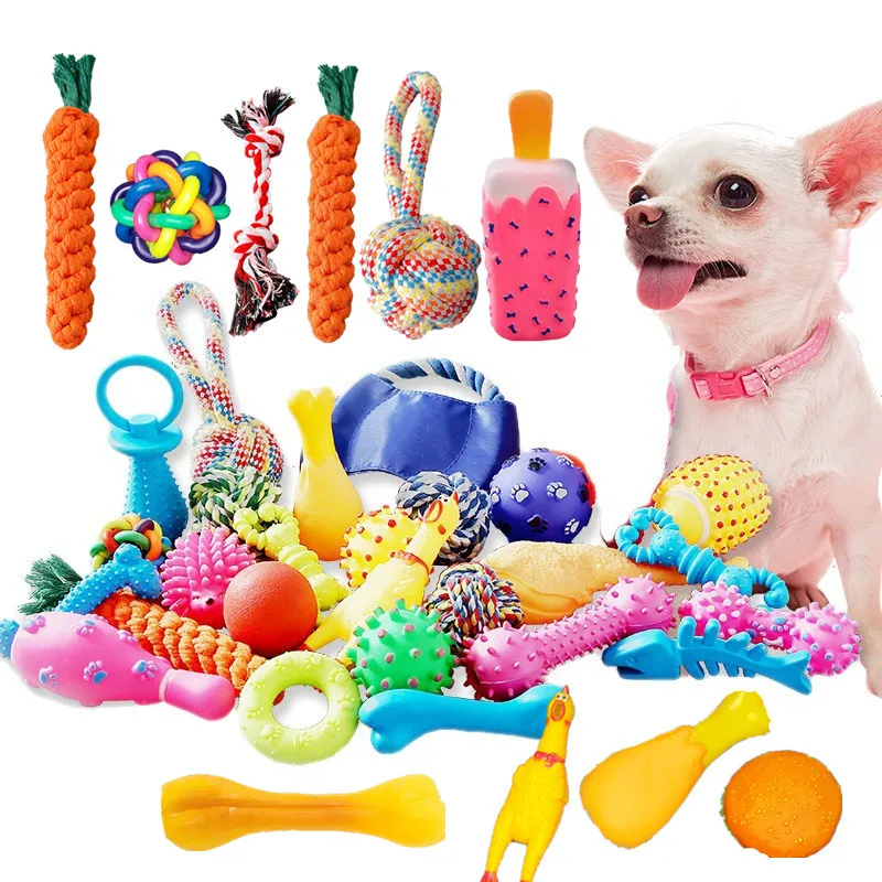 

Dog Chew Toy Bite Resistant Rope Knot 10pcs Pet Large Dogs To Relieve Boredom Teeth Grinding and Cleaning Pet Training Supplies