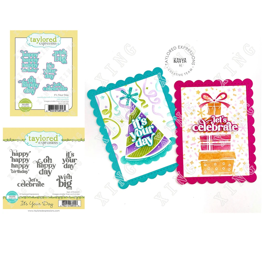 

2022 Hot Sale It's Your Day Metal Cutting Dies and Silicone Stamps Set Scrapbook Diy Gift Card Crafts Decorate Embossing Stencil
