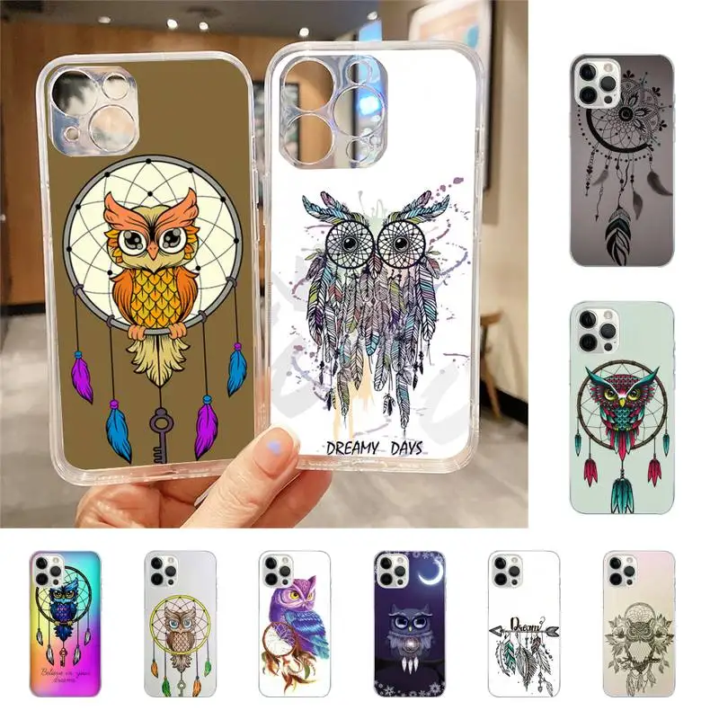 

Dream Drawings Feather Owl Phone Case For Iphone 7 8 Plus X Xr Xs 11 12 13 Se2020 Mini Mobile Iphones 14 Pro Max Case