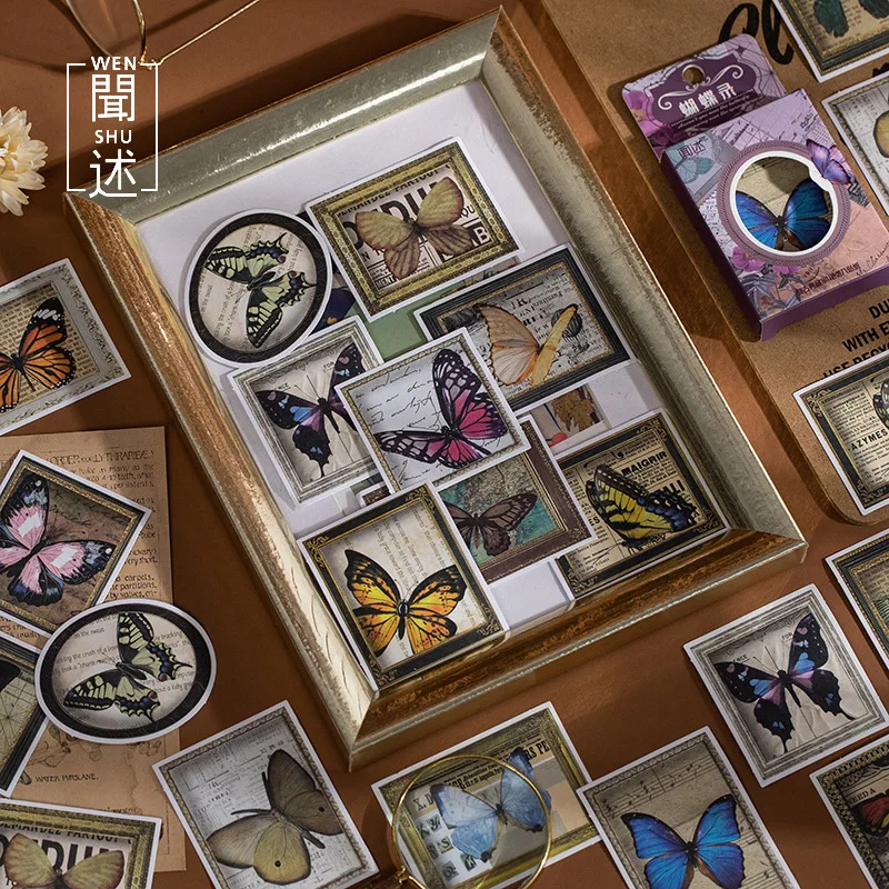 40 шт. винтажные стикеры в виде сказочных цветов |