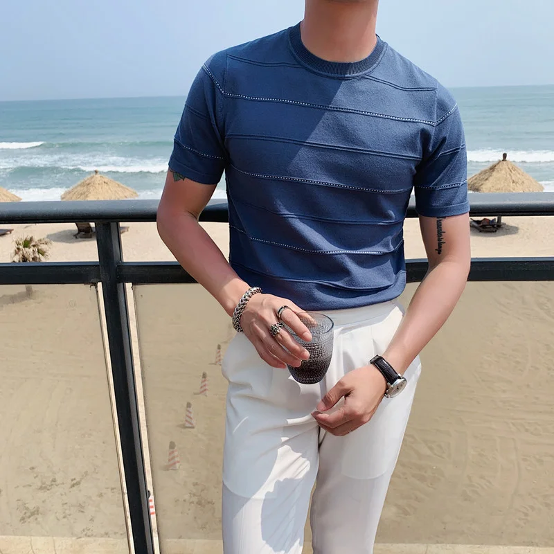 

2023 Summer New Cotton Men's Casual T-shirt Male Basic Harajuku Soft T shirt Short Sleeve Solid Color Male Oversize Tops Tee