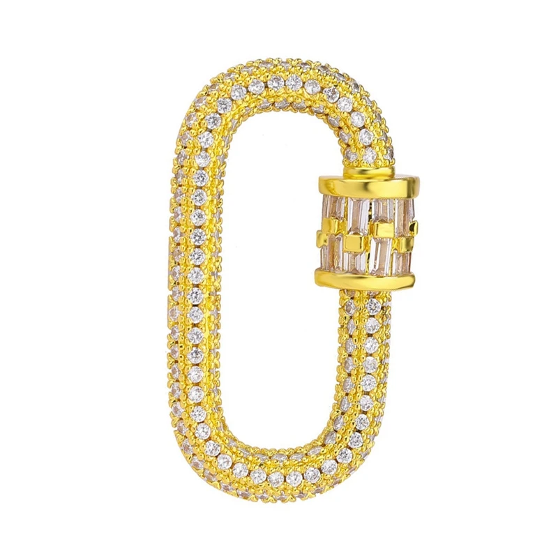 

Jewelry Luxury Zircon Rhinestone Spiral Clasps Pendants Accessories for Necklace Bracelet Clasps