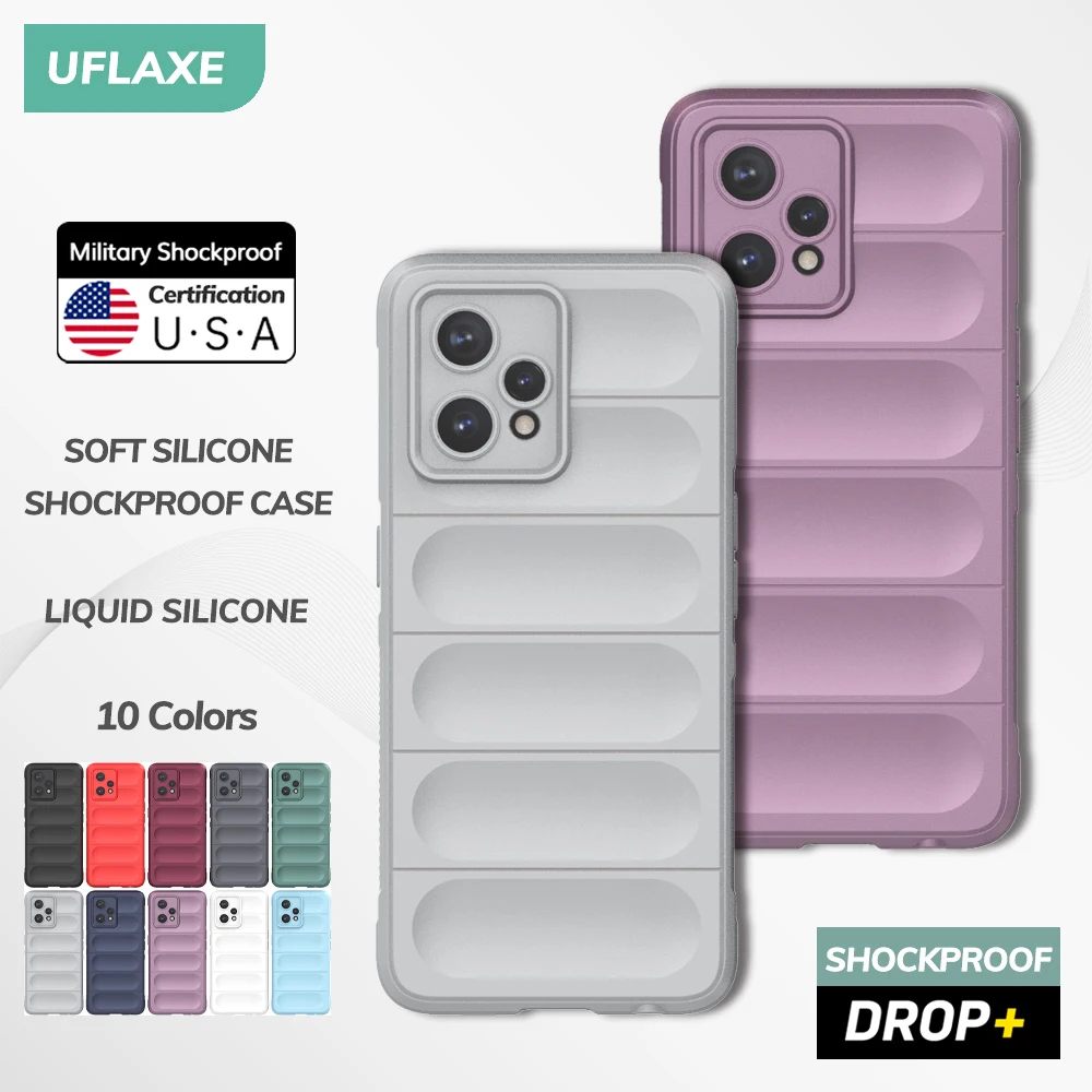 UFLAXE Original Soft Silicone Case for Realme 9 / 9 Pro / Realme 9 Pro Plus Shockproof anti-slip Back Cover Casing