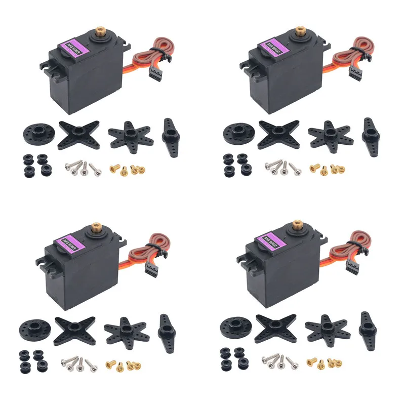 

2/4pcs MG996R JR Steering Rotation Servo Motor 180 360 MG 996 High Speed Torque Metal Gear for RC Car Helicopter Arduino Robot