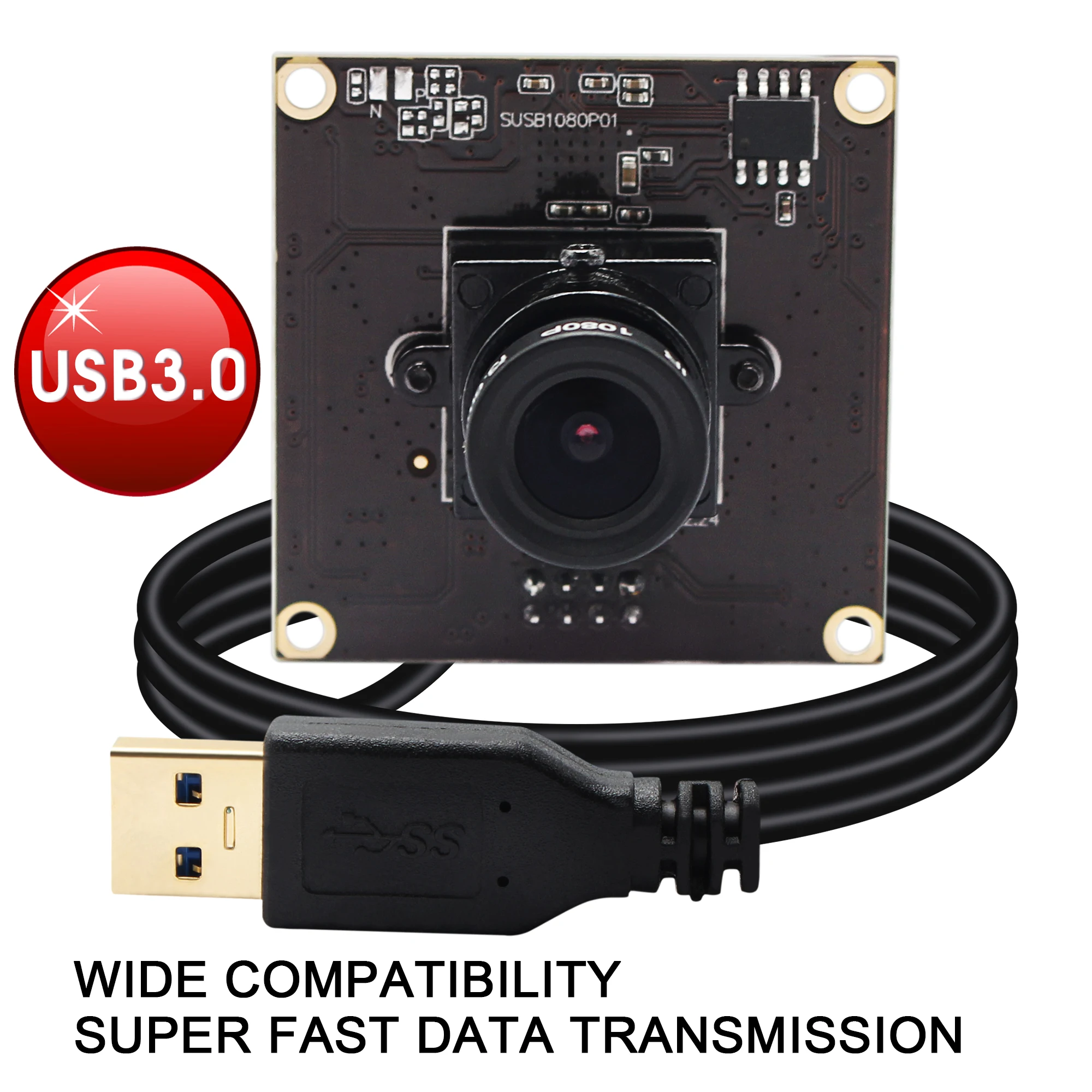 

Камера 1080P HD для видеозвонков IMX291 высокоскоростная 50 шт. ELP USB 3,0 компьютерная веб-камера Модуль камеры для наблюдения за роботом