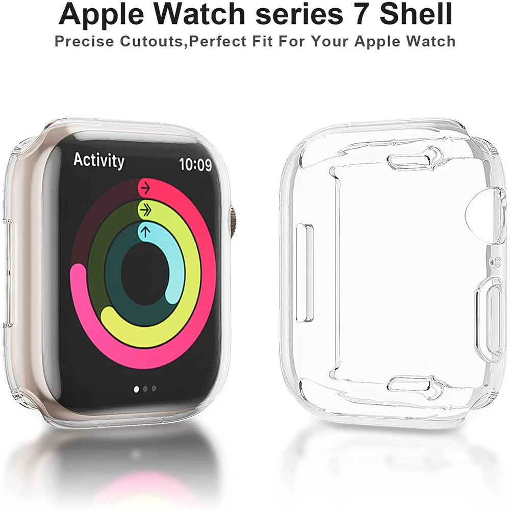 

Screen Protector For Apple Watch Case 45mm 41mm 44mm 40mm Full TPU Clear Bumper Cover iWatch Series 7 SE 6 5 4 Accessories