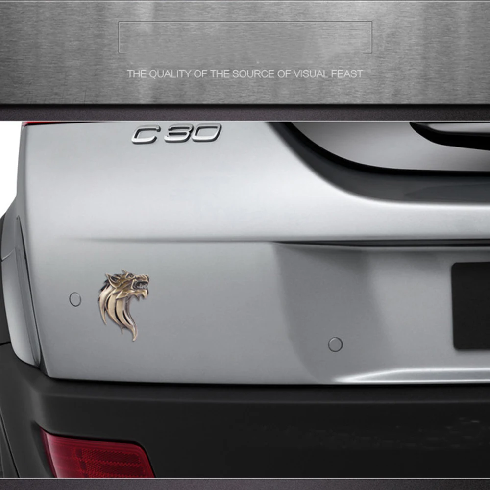 YSY 1 шт. 3D Автомобильные наклейки классный волк логотип автомобиля Стайлинг