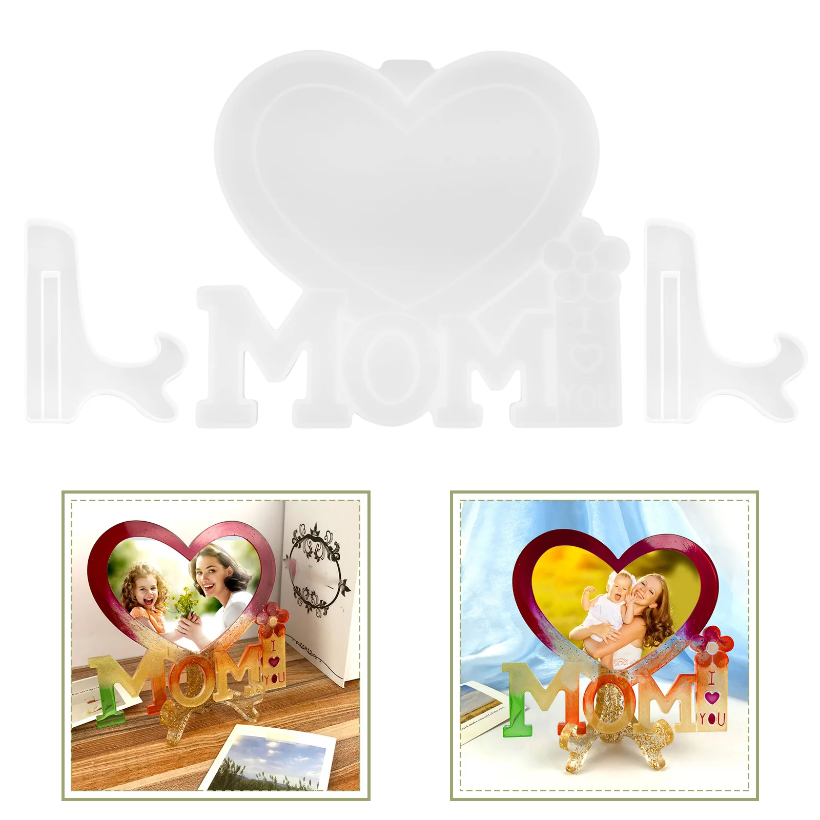 

Mold Day Frame Mother Photo Mothers Epoxy Silicone Picture Resin Molds S Mom Casting Shape Heart Supplies Making Jewelry Letter