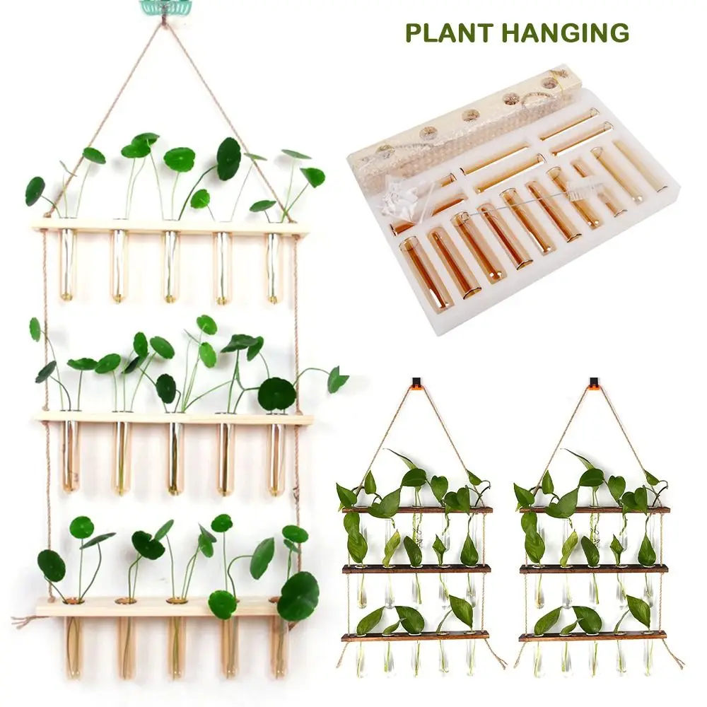 2024 украшение на стену гидропонная пробирка настенное ваза из цельного дерева