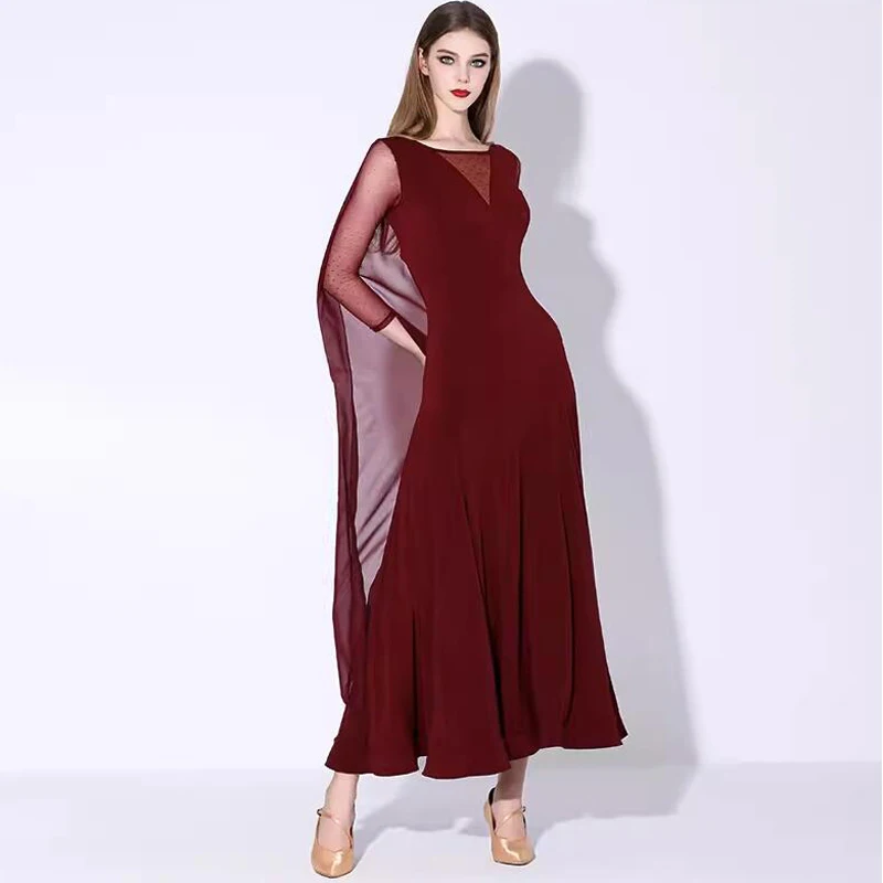 Платье Waltz для Бальных соревнований стандартный костюм танцев и выступлений