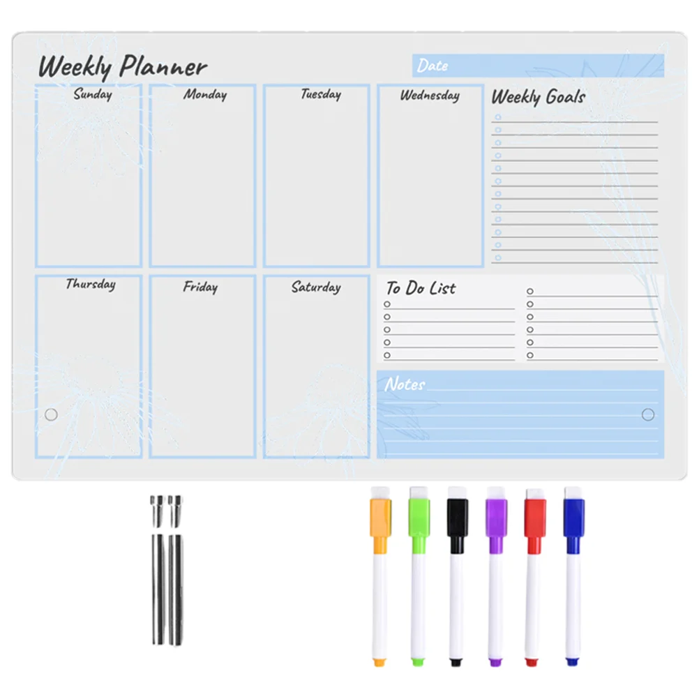 

White Board Clear Desktop Dry Erase Vertical Standing Whiteboard Acrylic Office