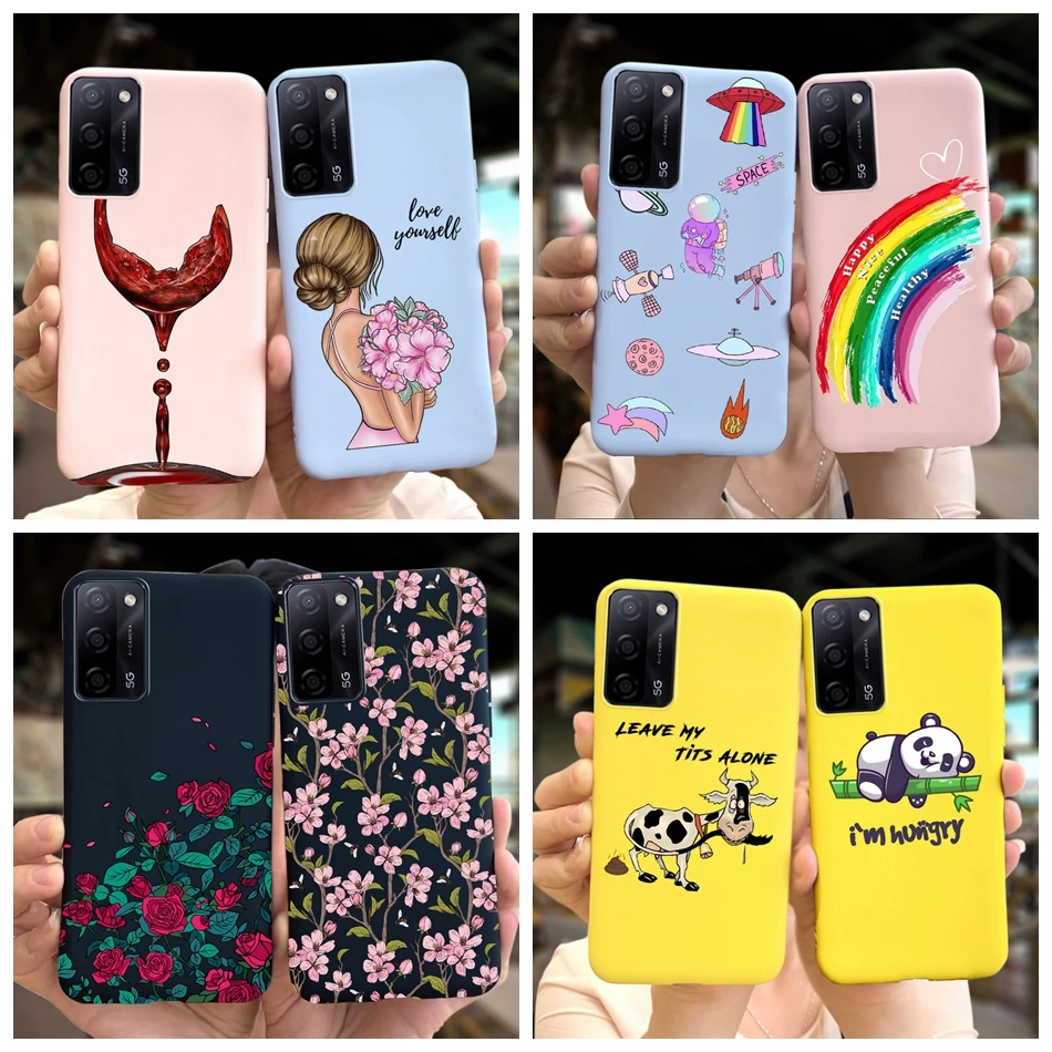 Чехол для OPPO A55s 5G CPH2321 чехол для телефона, силиконовый мягкий чехол карамельных цветов для OPPO A55 5G PEMM00 Coque OppoA55 S A55s 5G Funda