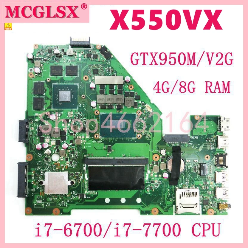    X550VX i7-6700/i7-7700 CPU GTX950M 4G/8G RAM   ASUS X550VX FX50V K550VX X550VXK X550V K550N