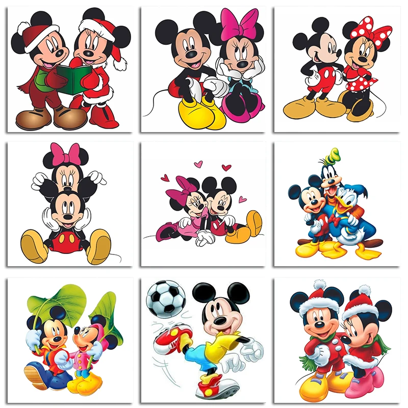 

DIY 5D Diamond Painting Disney Cartoon Mickey Minnie Lelo Sewing Nani Embroidery Full Diamond Mosaic Home Decor Birthday Gift