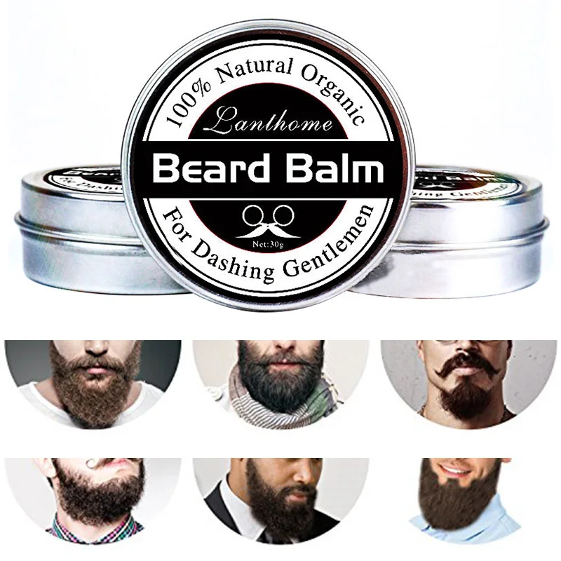 

Новый натуральный Профессиональный кондиционер для бороды, бальзам для бороды для роста бороды и органический воск для усов для мужчин, гладкий стиль бороды