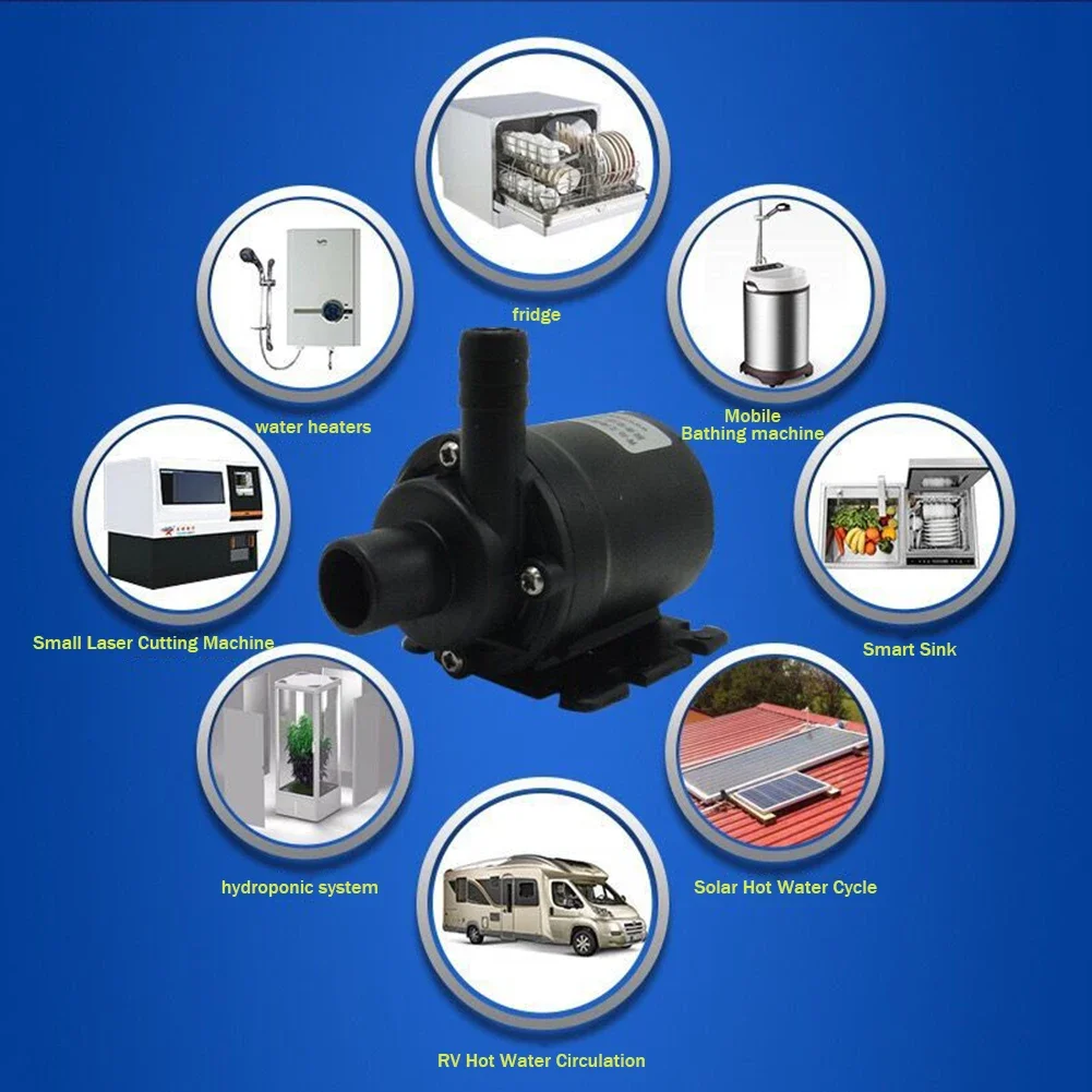 Ультратихий погружной водяной насос DC 12 В 24 55 л/ч циркуляционная система