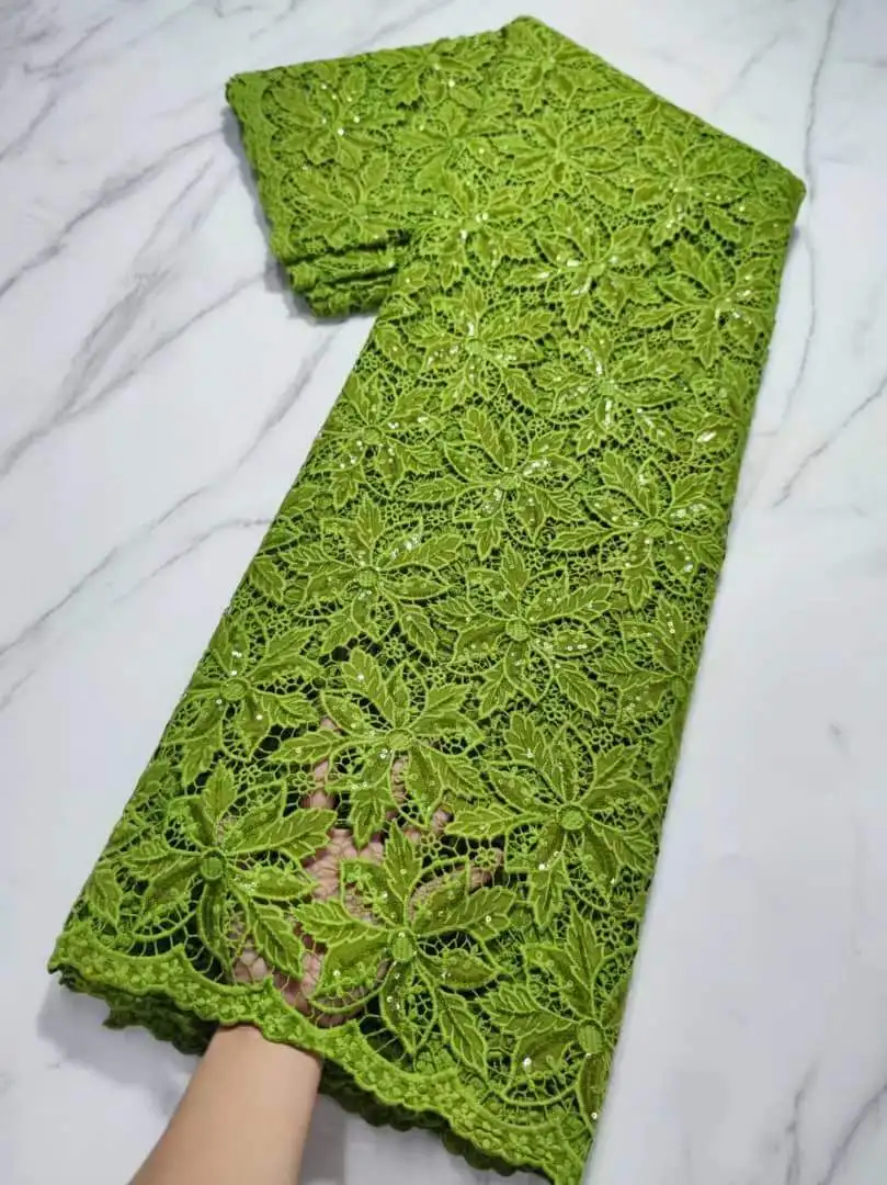 Африканская хлопчатобумажная кружевная ткань модная нигерийская швейцарская 2022