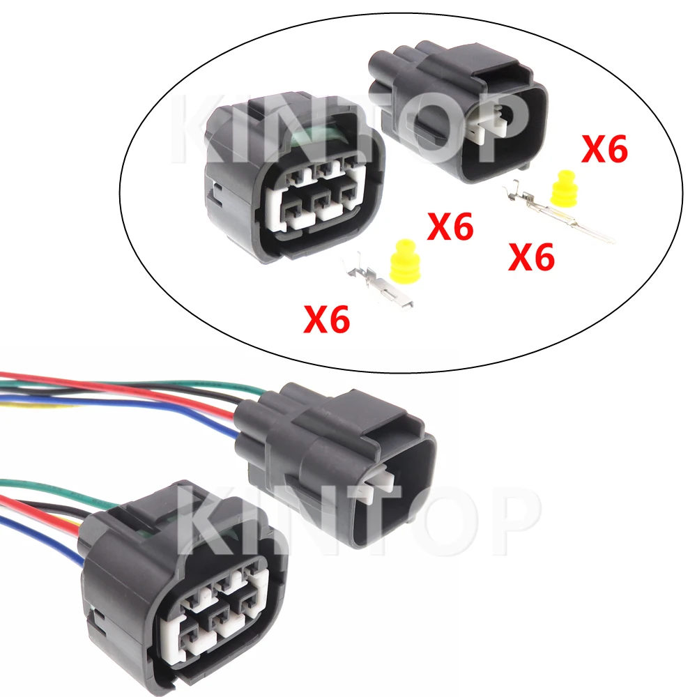 

1 Set 6 Pins Car Waterproof Plug 90980-11034 Car Accelerator Throttle Pedal Electrical Socket 7283-7062-40 7282-7062-40