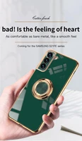 soft silicone case for samsung galaxy s20 fe s21 ultra s10 plus note 9 10 20 pro ultra tpu protective case with ring stand