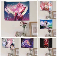darling in the franxx zero two chart tapestry wall hanging decoration household art home decor