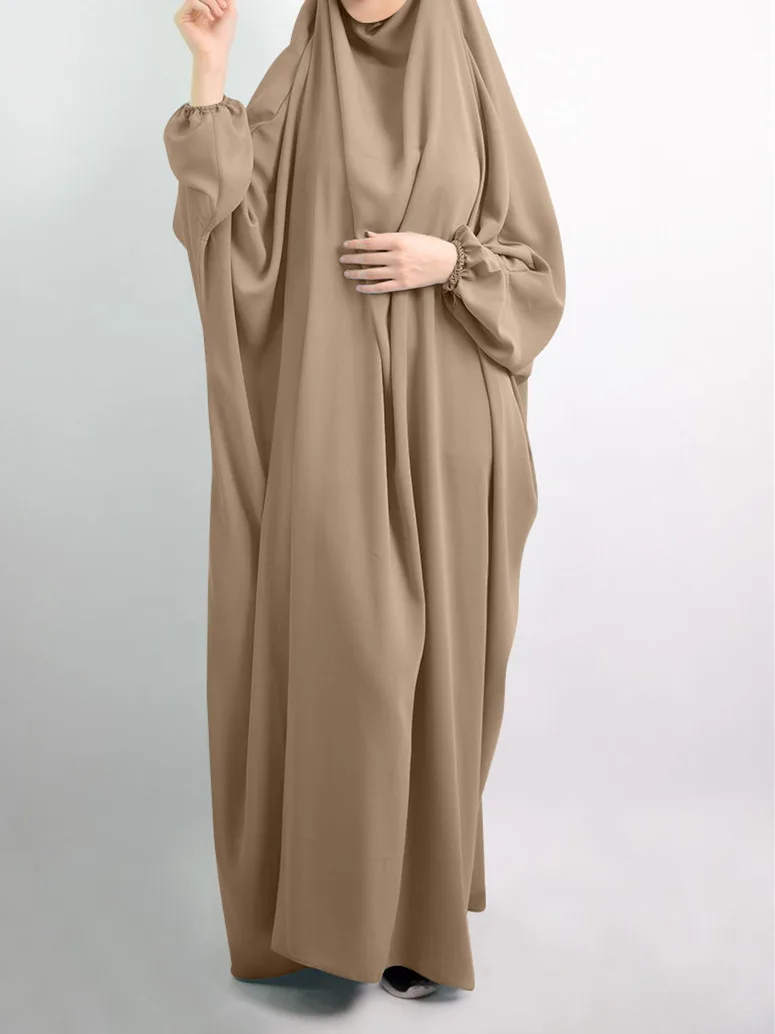 Мусульманский хиджаб с капюшоном, платье для женщин, молитвенная одежда, Паранджа цзилбаб, абайя, полное покрытие, Рамадан, длинный химар, Аб...
