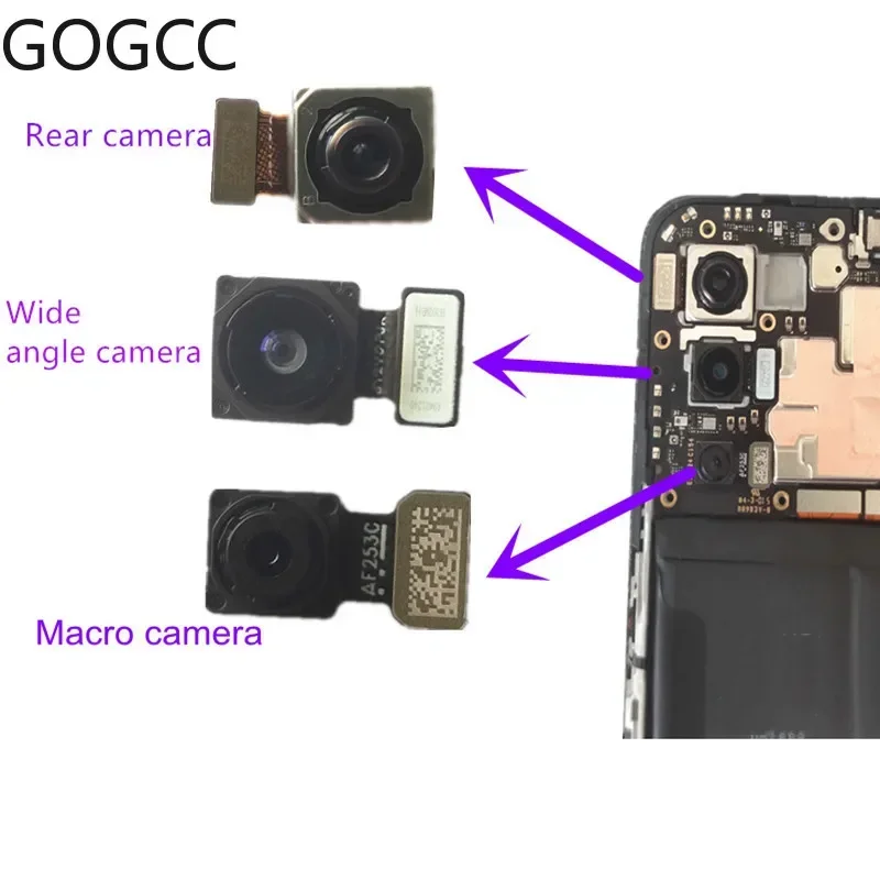 Оригинальный ремонтный модуль для Realme GT 2 5 6 7 Pro GT2 Master Explorer GT5 GT6 GT7, гибкий кабель передней и задней основной камеры (art.: 3920cccee1783) - 3920cccee1783