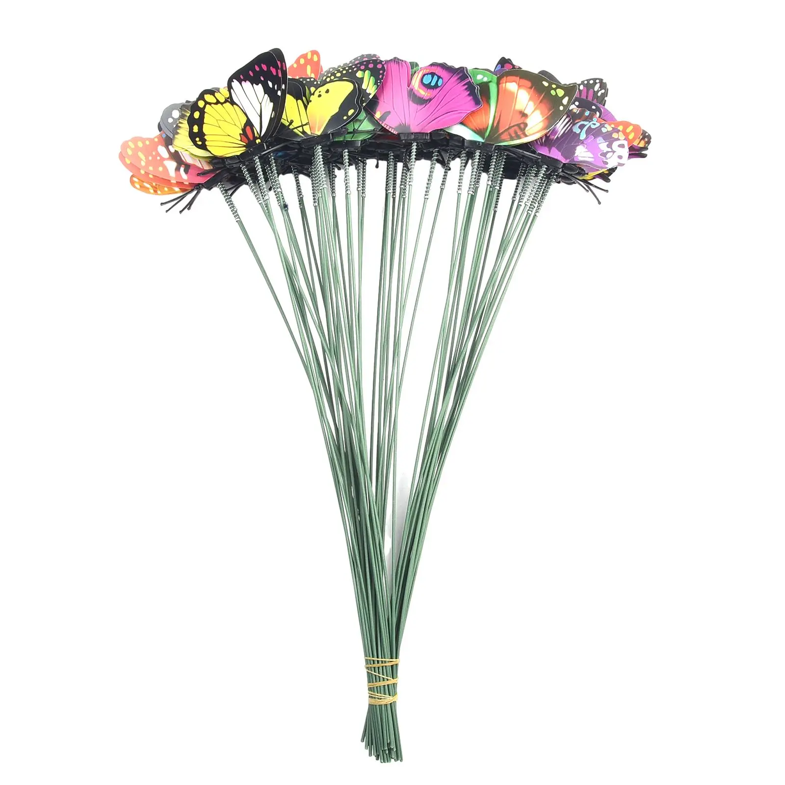 

New Durable High Quality Butterfly Stakes Decor 50PCS Pot PVC Party 7*25cm Professional Accessory Replacement Art