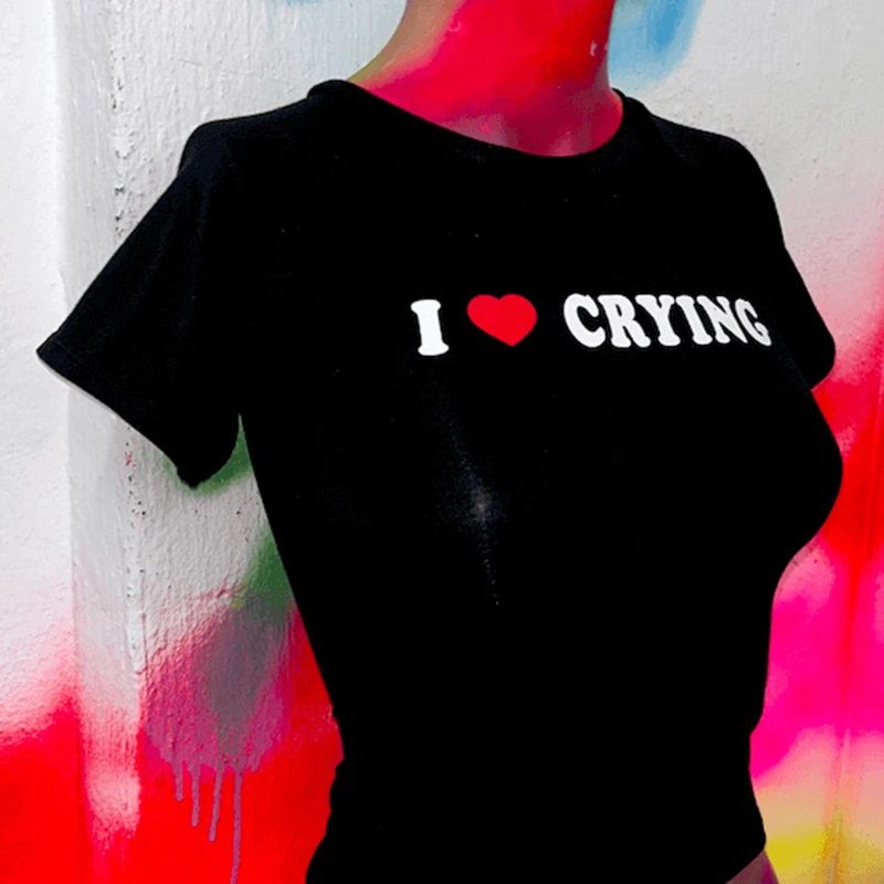 Женская футболка с коротким рукавом в стиле Харадзюку