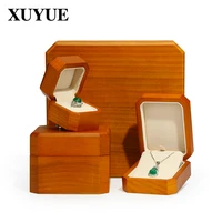 solid wood jewelry box velvet high end necklace ring box pendant bracelet bracelet set treasure storage gift box