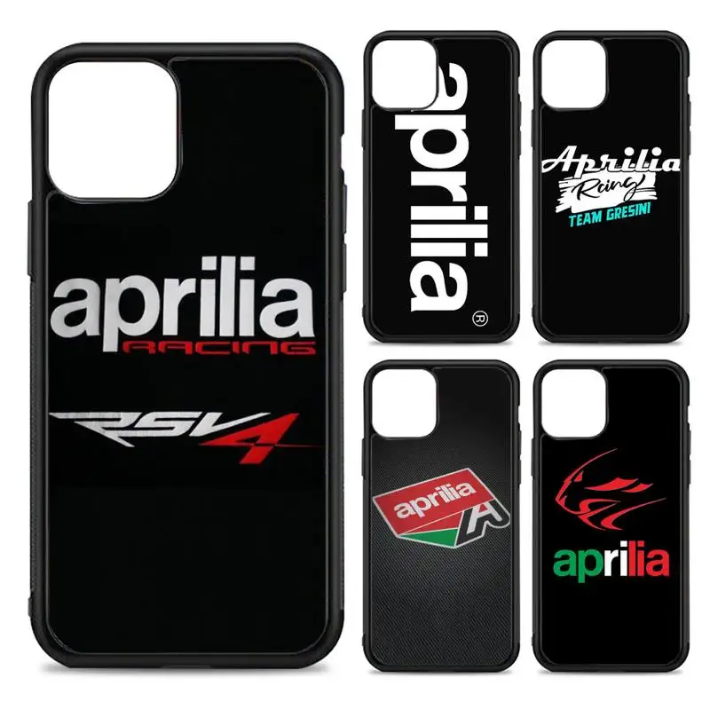

Aprilia Racing Motorcycle Phone Case Silicone PC+TPU Case for iPhone 11 12 13 Pro Max 8 7 6 Plus X SE XR Hard Fundas
