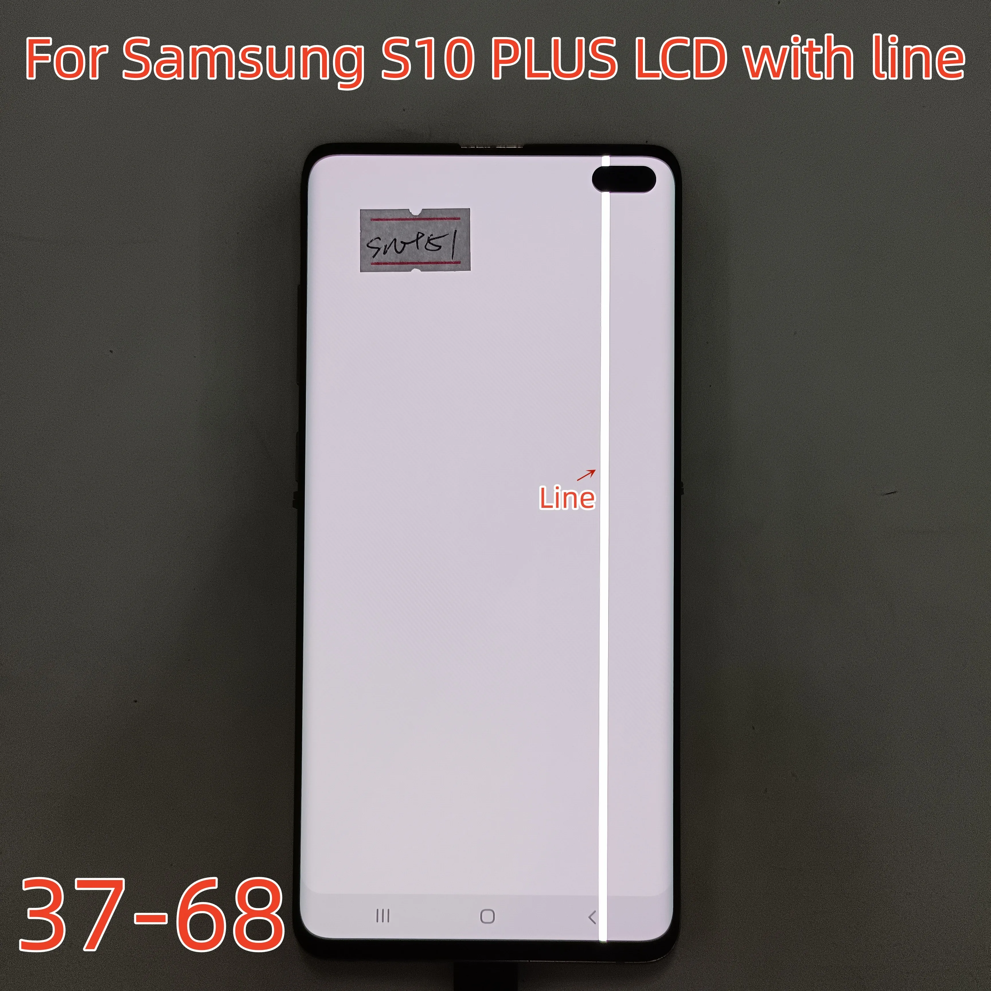 

Original S10+ AMOLED LCD For SAMSUNG Galaxy S10 Plus G975 SM-G9750 G975F LCD Display Touch Screen Digitizer Assembly，With line