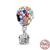 925 sterling silver hot air balloon and cartoon model beads ladies jewelry suitable for original pandora bracelet charm