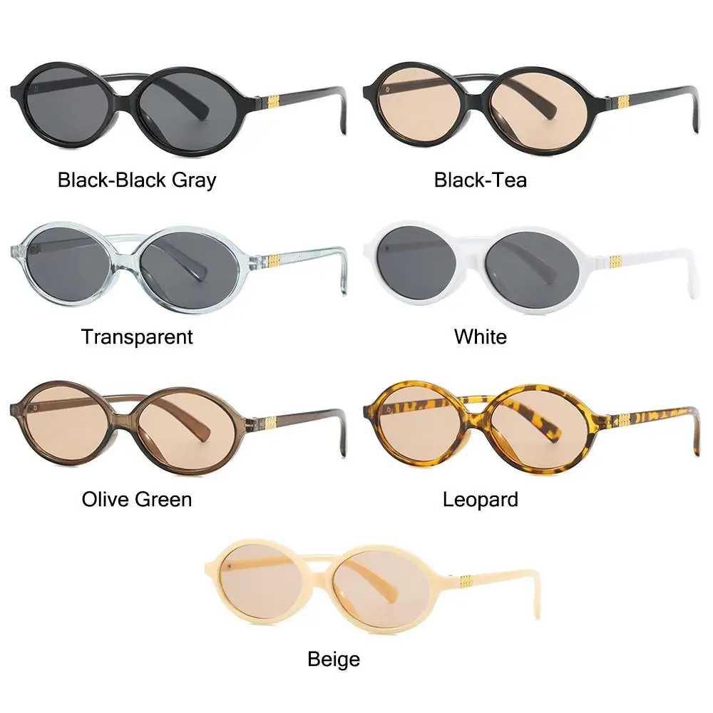 Солнцезащитные очки овальные женские винтажные небольшие в стиле панк с