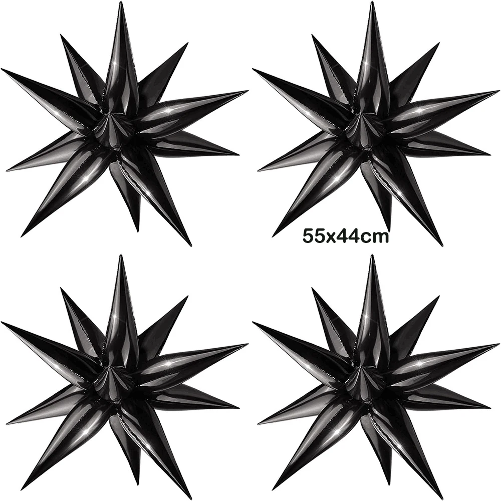 

4 шт. 22-дюймовые фольгированные шары Globos красные, черные, золотые, серебряные